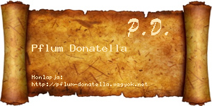 Pflum Donatella névjegykártya